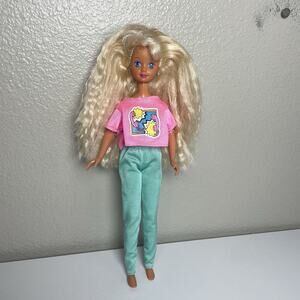 VTG Mattel TEEN SKIPPER BARBIE COOL TOPS Top DOLL FASHION Malaysia 1987 on Back